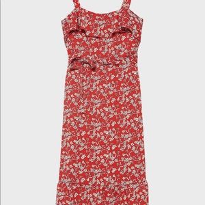 Banana Republic Floral Print Flounce Midi Sundress